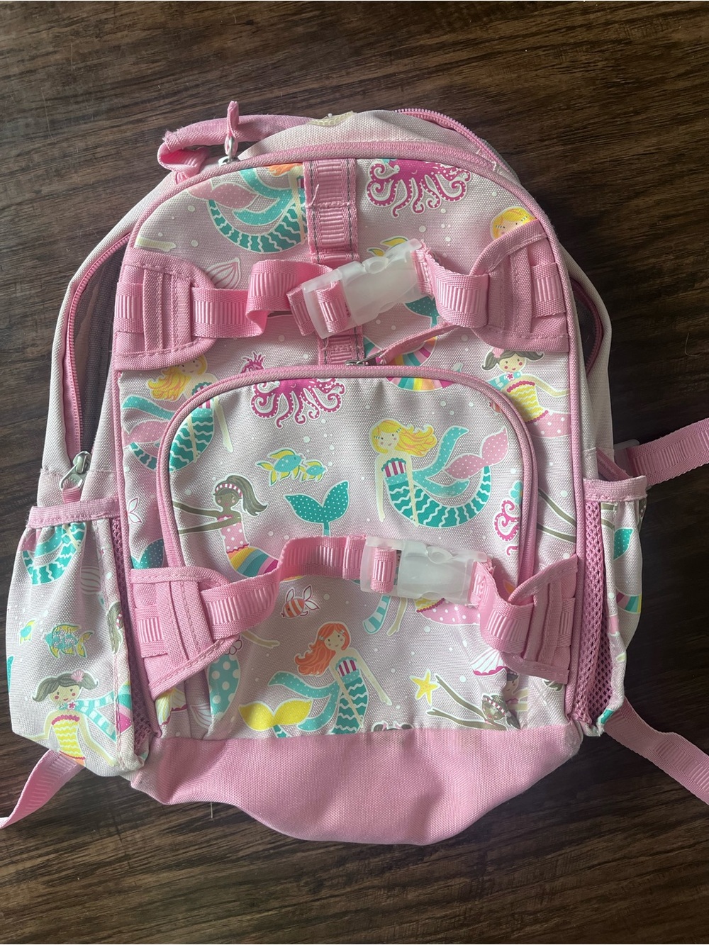 Pottery Barn Kids Pink Mermaid Print Backpack